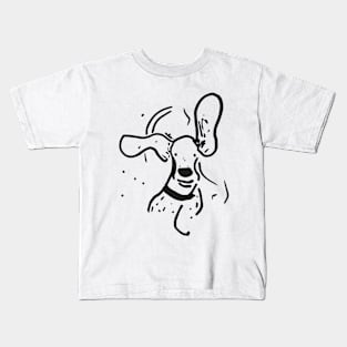 Basset Hound Dog Running Kids T-Shirt